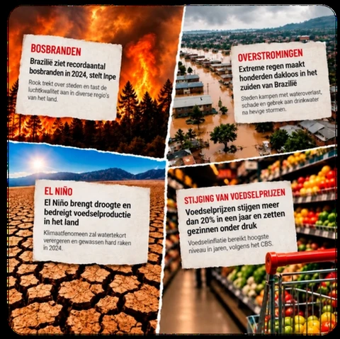 Nieuws over extreme gebeurtenissen, crises, klimaat en stijgende voedselprijzen